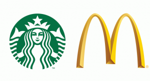 logo Starbucks Macdonalds